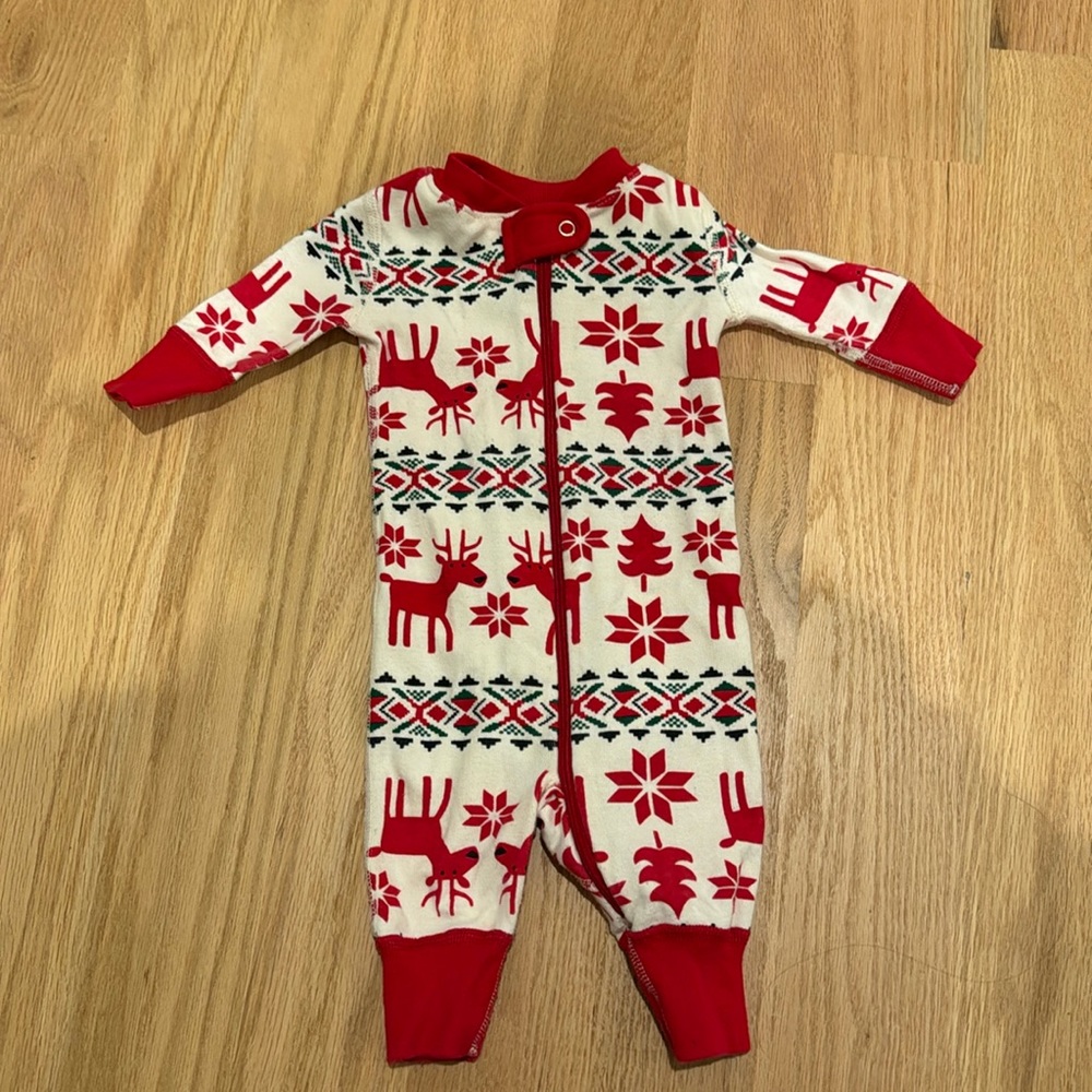 Hanna Andersson Dear Deer Baby Zip Sleeper, 0-3M